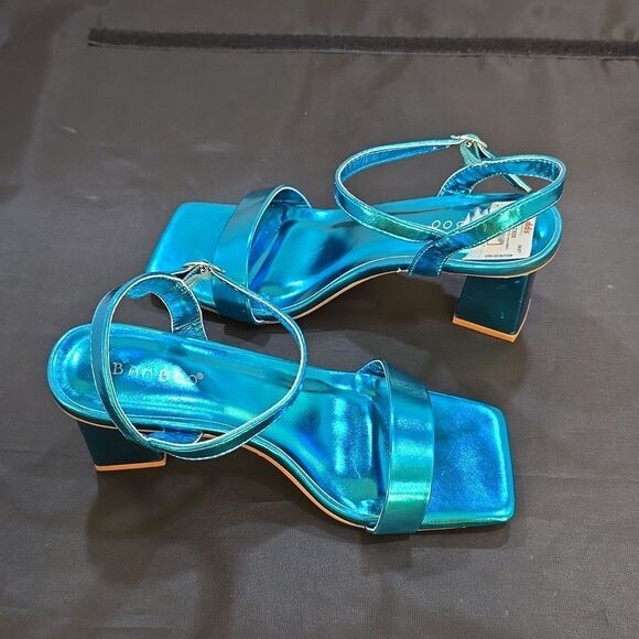 BRAND NEW BAMBOO SQUARE-TOE HIGH-HEELED WOMEN'S SANDALS - Picture 8 of 16